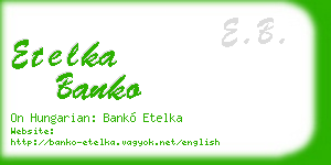 etelka banko business card